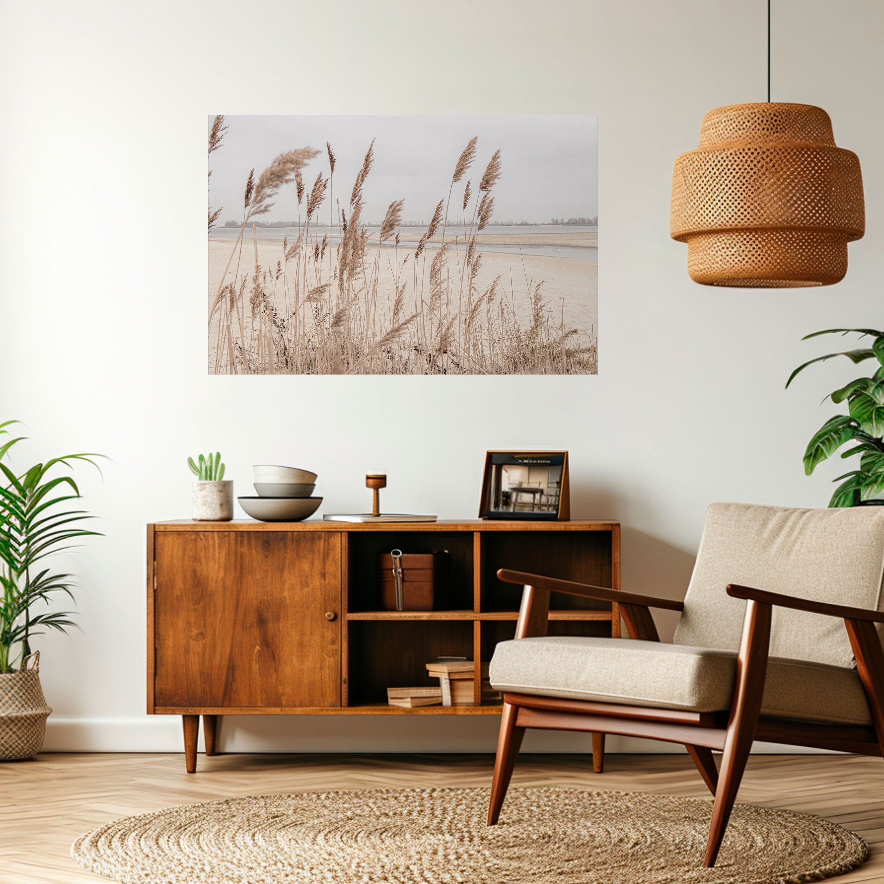 BREEZY STRAW HARMONY Horizontales Poster zum Abziehen und Aufkleben