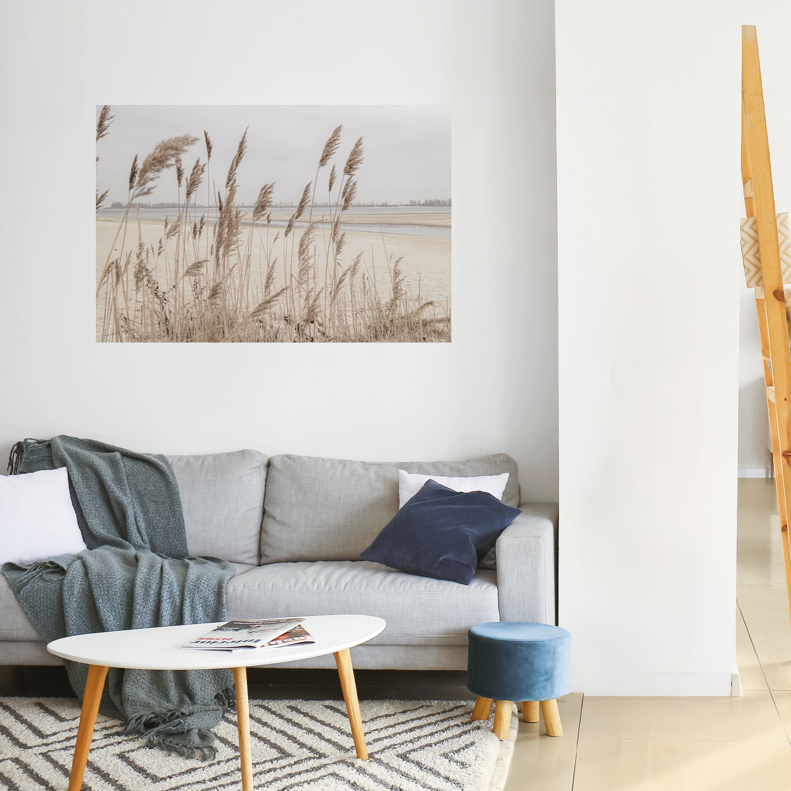 BREEZY STRAW HARMONY Horizontales Poster zum Abziehen und Aufkleben