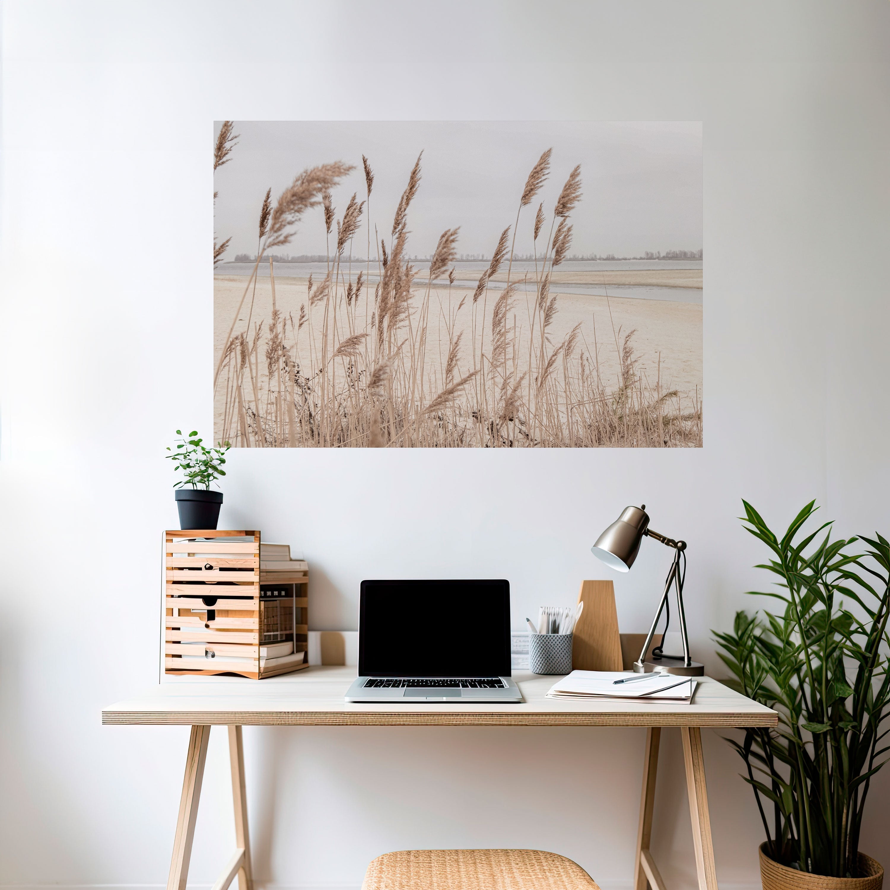 BREEZY STRAW HARMONY Horizontales Poster zum Abziehen und Aufkleben