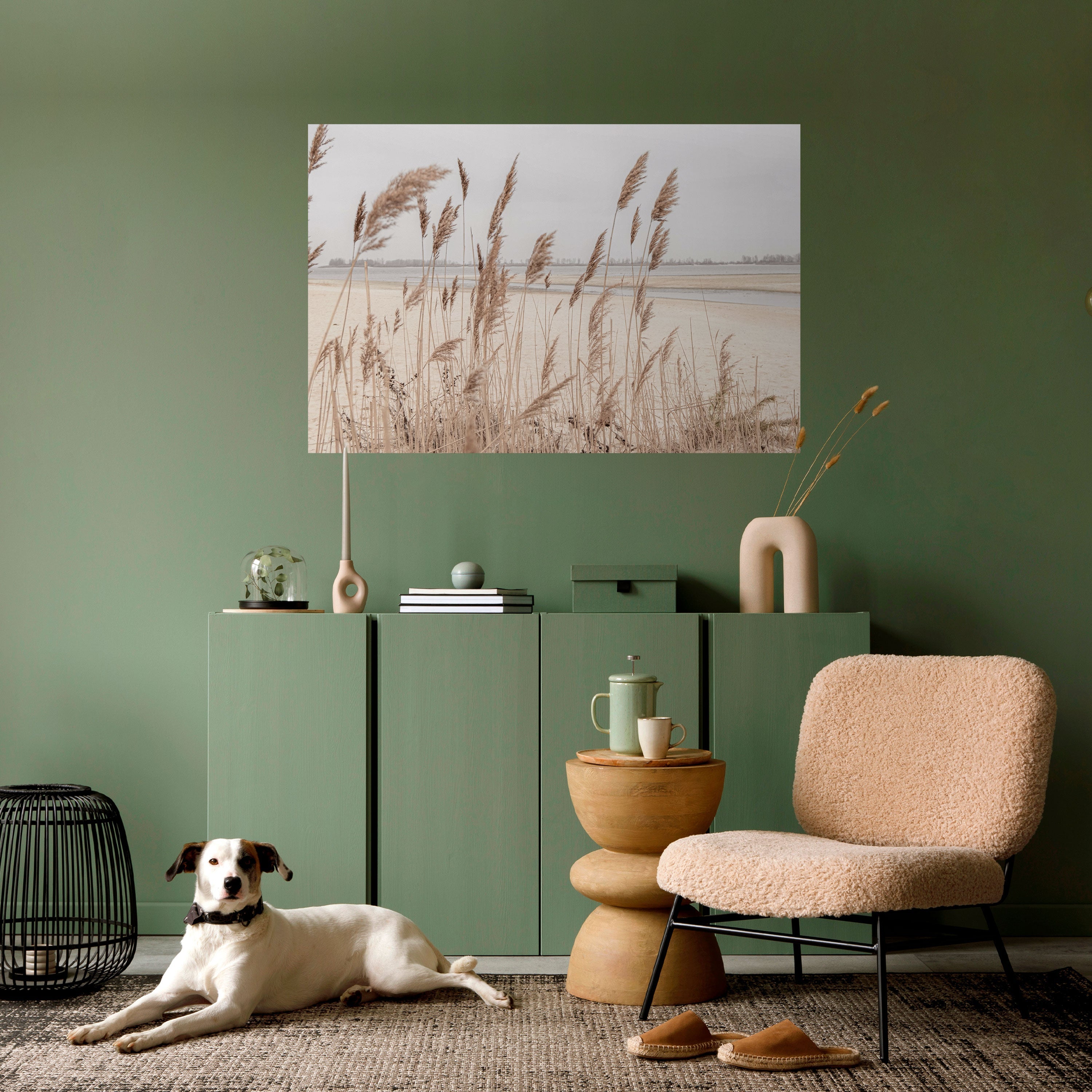 BREEZY STRAW HARMONY Horizontales Poster zum Abziehen und Aufkleben