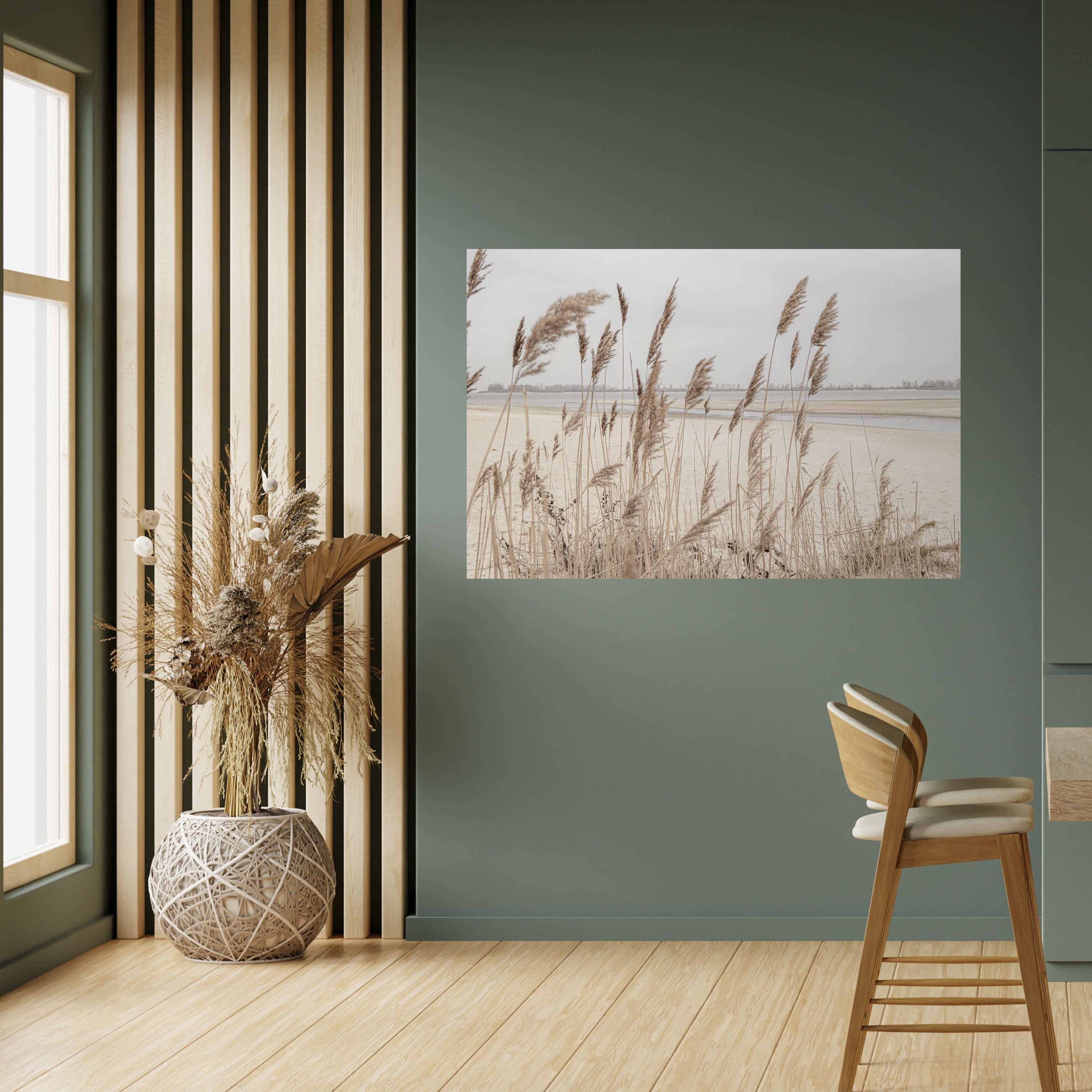 BREEZY STRAW HARMONY Horizontales Poster zum Abziehen und Aufkleben
