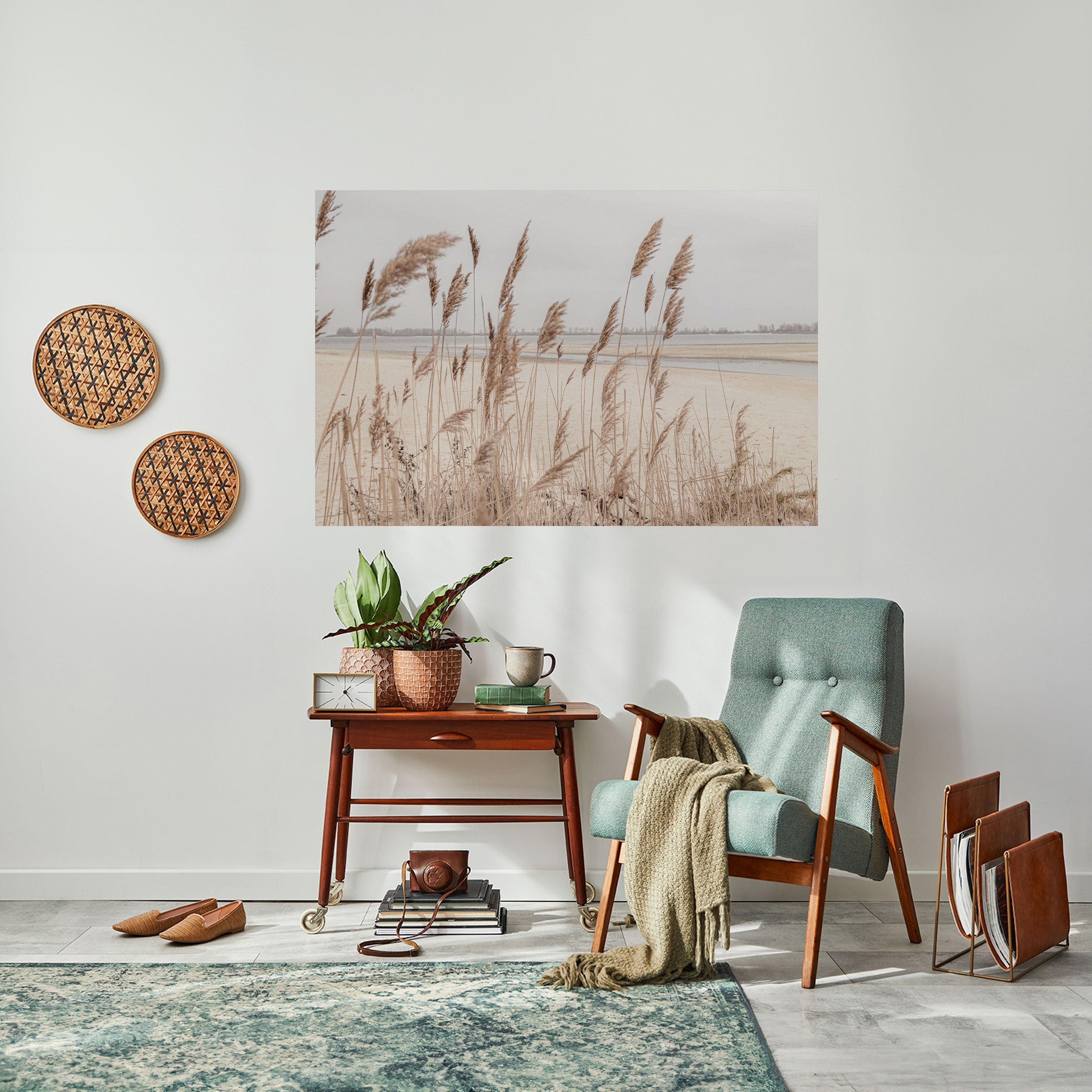 BREEZY STRAW HARMONY Horizontales Poster zum Abziehen und Aufkleben