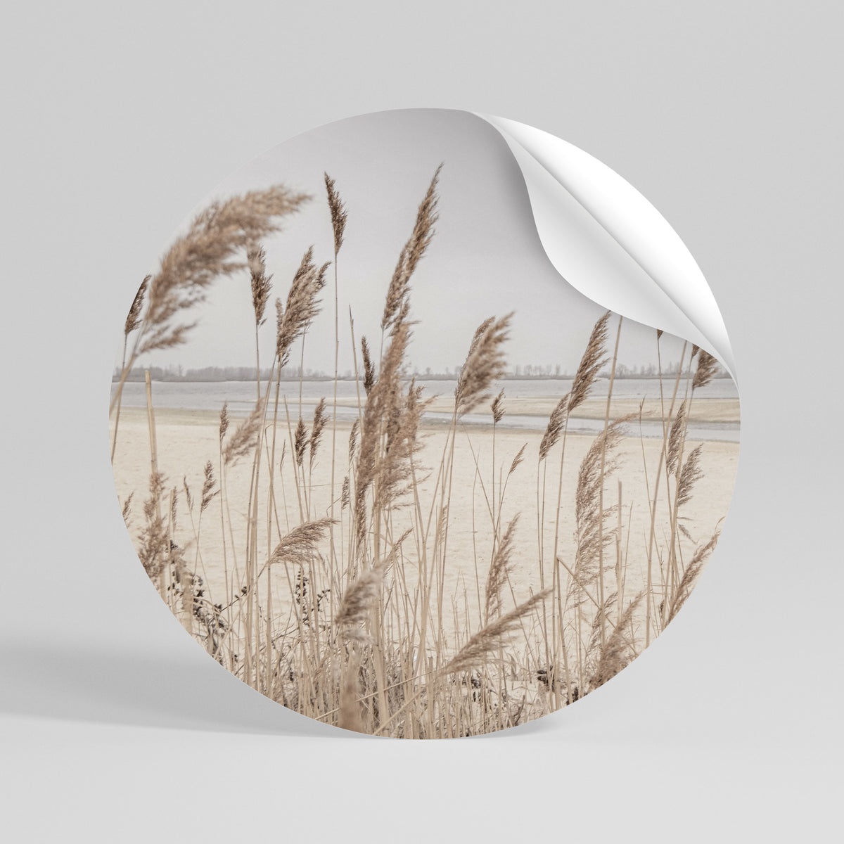BREEZY STRAW HARMONY Runder Wandsticker zum Abziehen und Aufkleben
