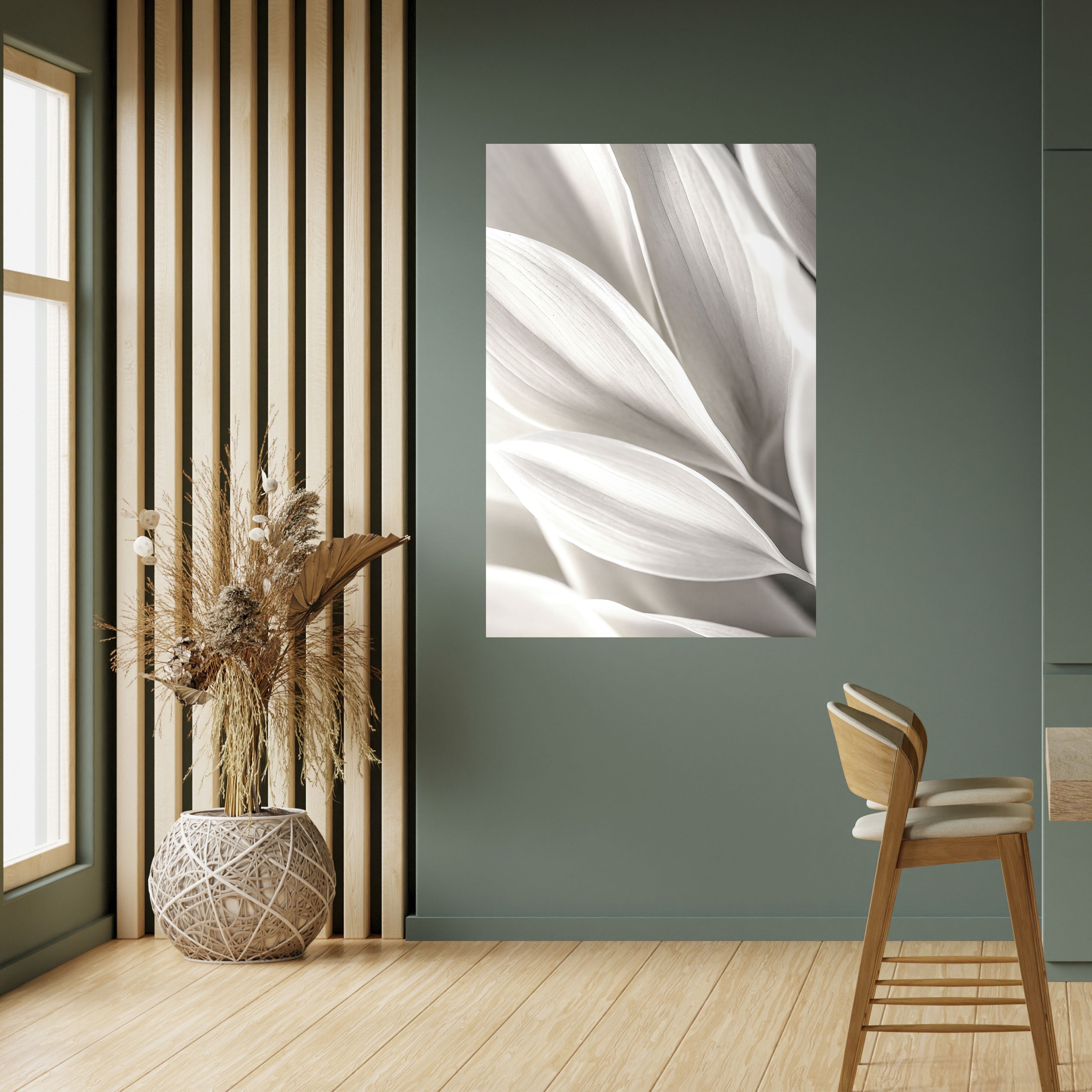 WHISPERS OF WHITE Vertikales Poster zum Abziehen und Aufkleben