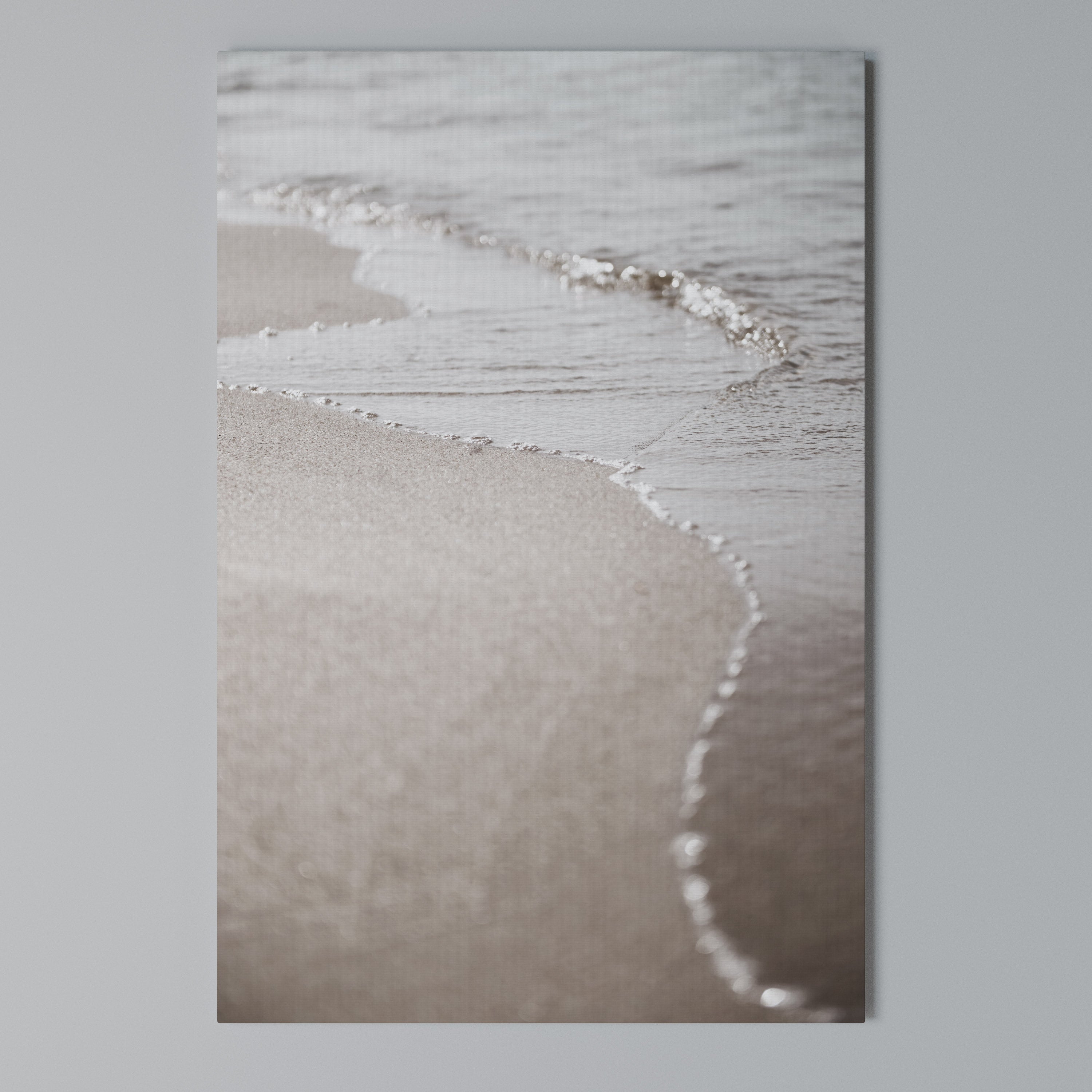 SILKEN SHORELINE DANCE Vertical Canvas Print