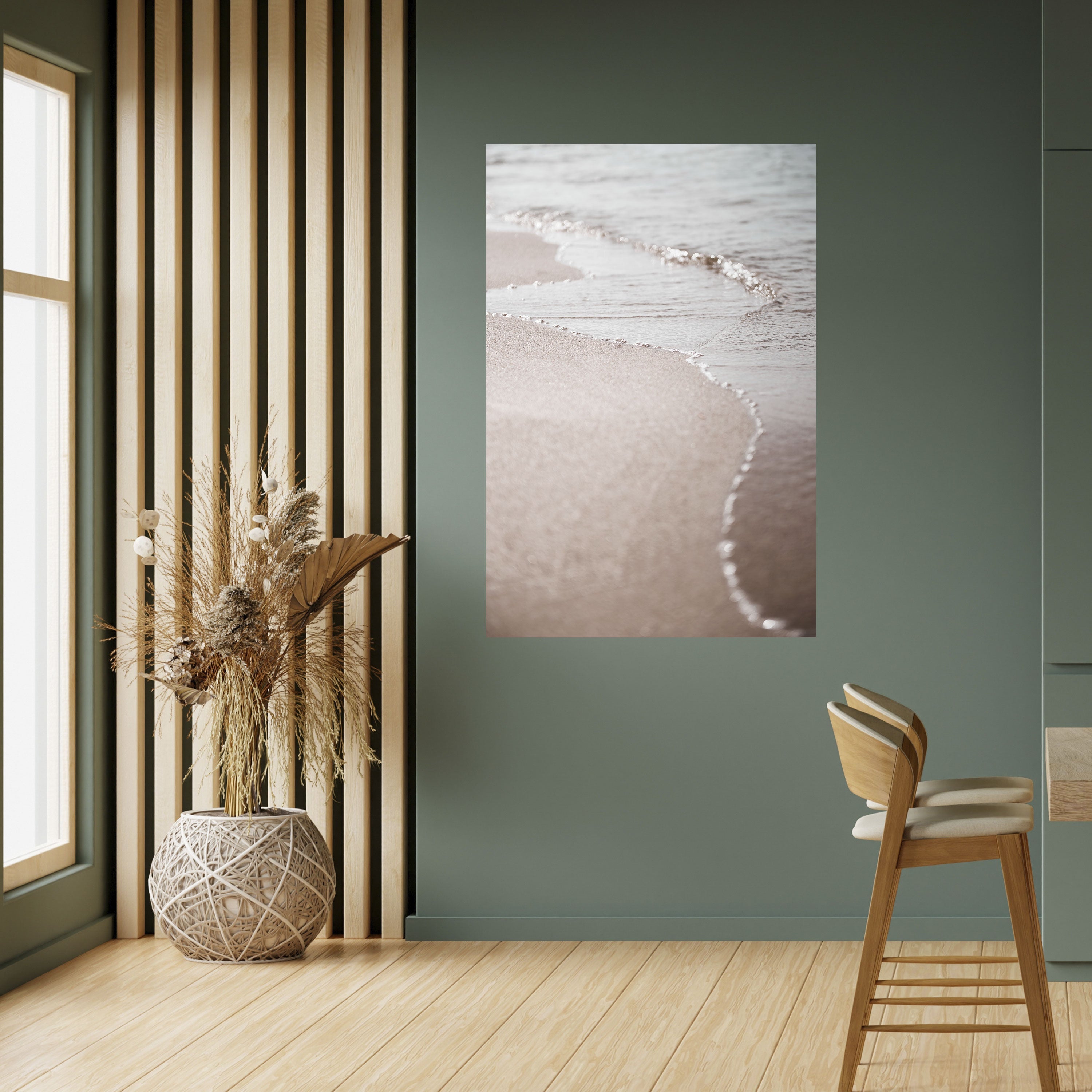SILKEN SHORELINE DANCE Vertikales Poster zum Abziehen und Aufkleben