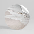 SILKEN SHORELINE DANCE Peel and Stick Round Sticker