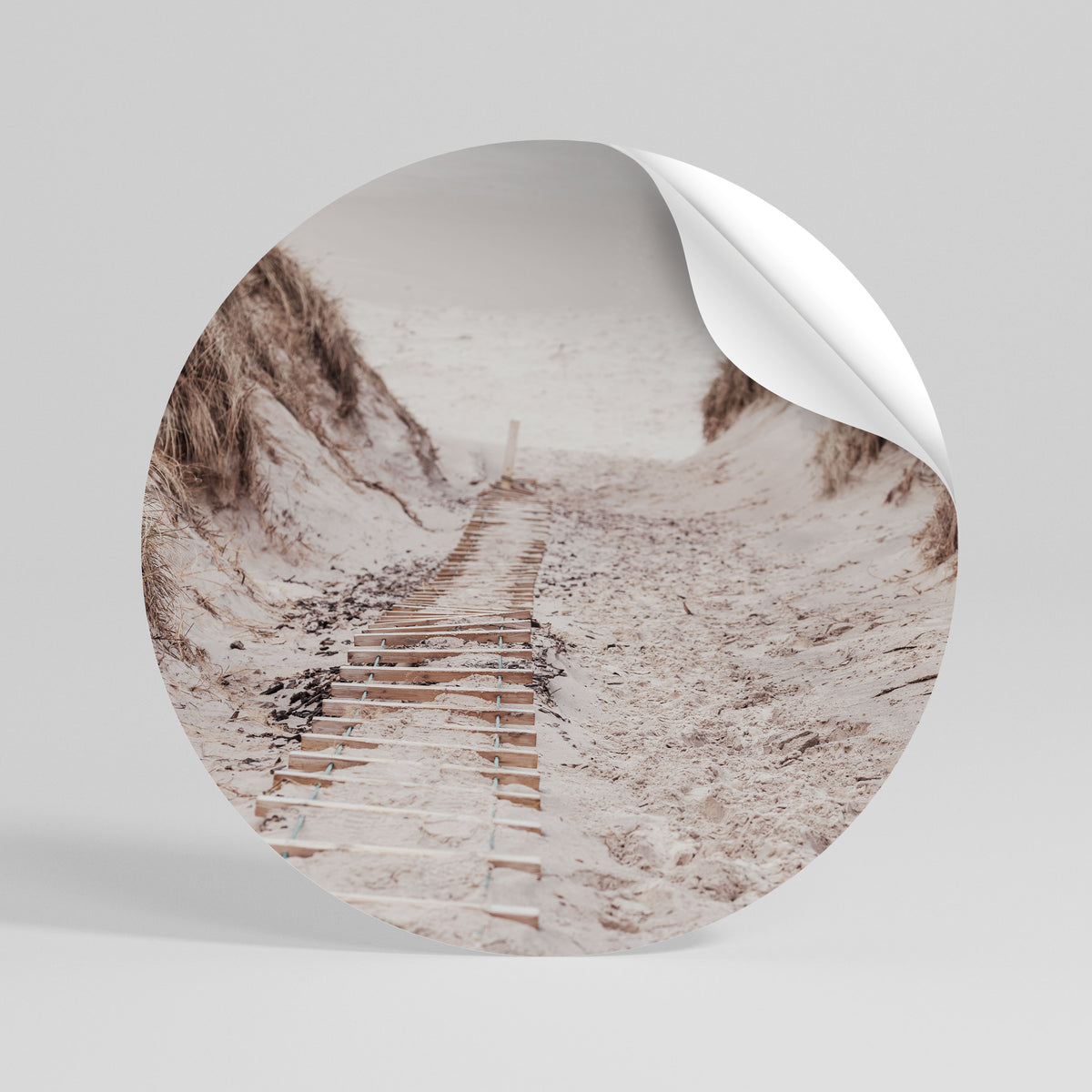HIDDEN COASTLINE TREK Runder Wandsticker zum Abziehen und Aufkleben