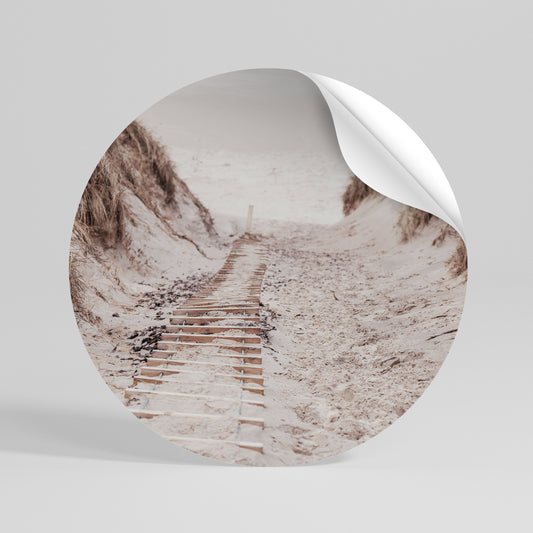 HIDDEN COASTLINE TREK Runder Wandsticker zum Abziehen und Aufkleben