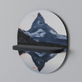 MEMORY OF MATTERHORN Oval Art Shelf In Black Finish