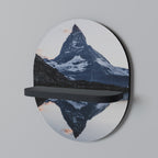 MEMORY OF MATTERHORN Oval Art Shelf In Black Finish