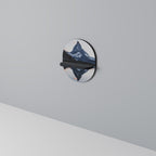 MEMORY OF MATTERHORN Oval Art Shelf In Black Finish