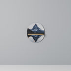 MEMORY OF MATTERHORN Ovales Kunstregal in Eiche-Optik