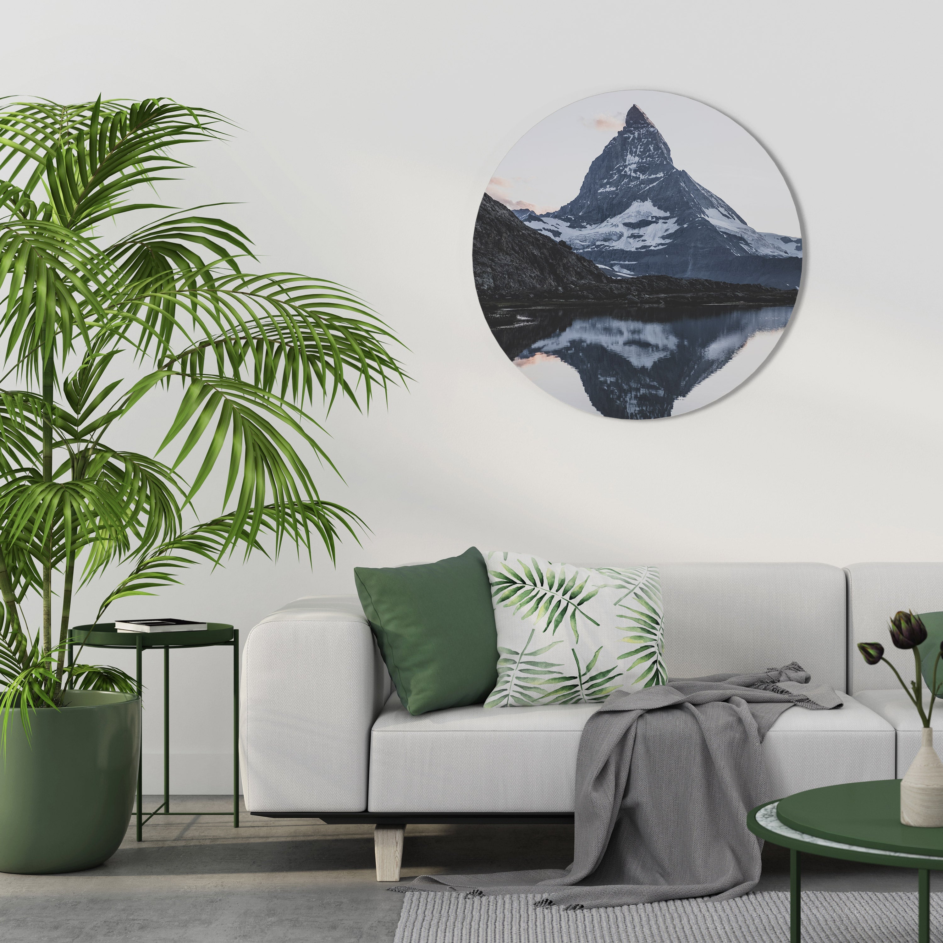 MEMORY OF MATTERHORN Runde Wanddekoration Ø 69 cm