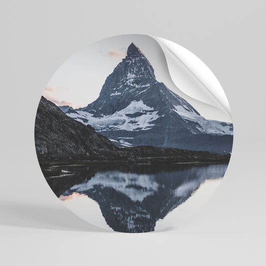 MEMORY OF MATTERHORN Runder Wandsticker zum Abziehen und Aufkleben