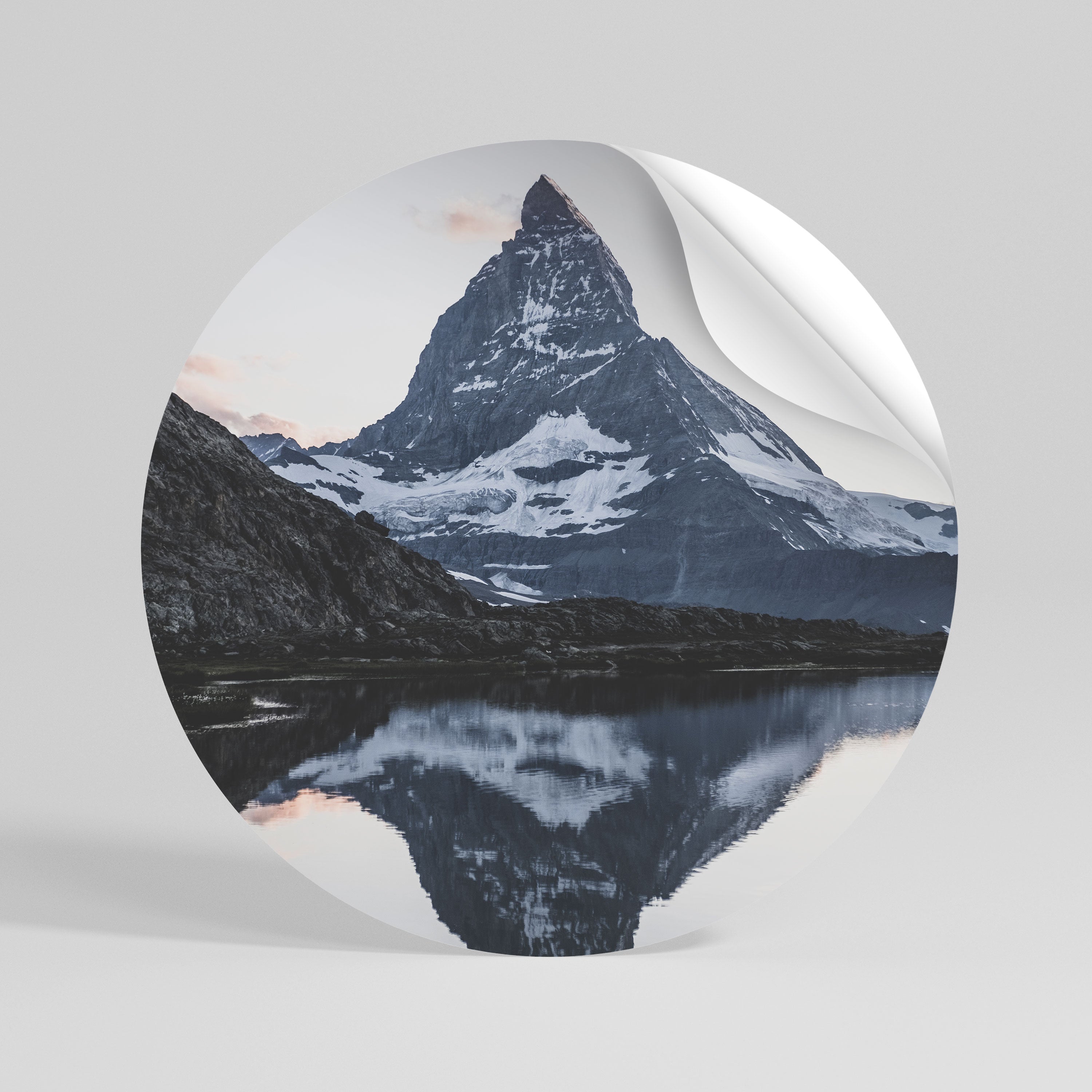 MEMORY OF MATTERHORN Peel and Stick Round Sticker