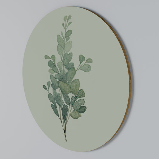 EUCALYPTUS TWIG Rundes Wandbild