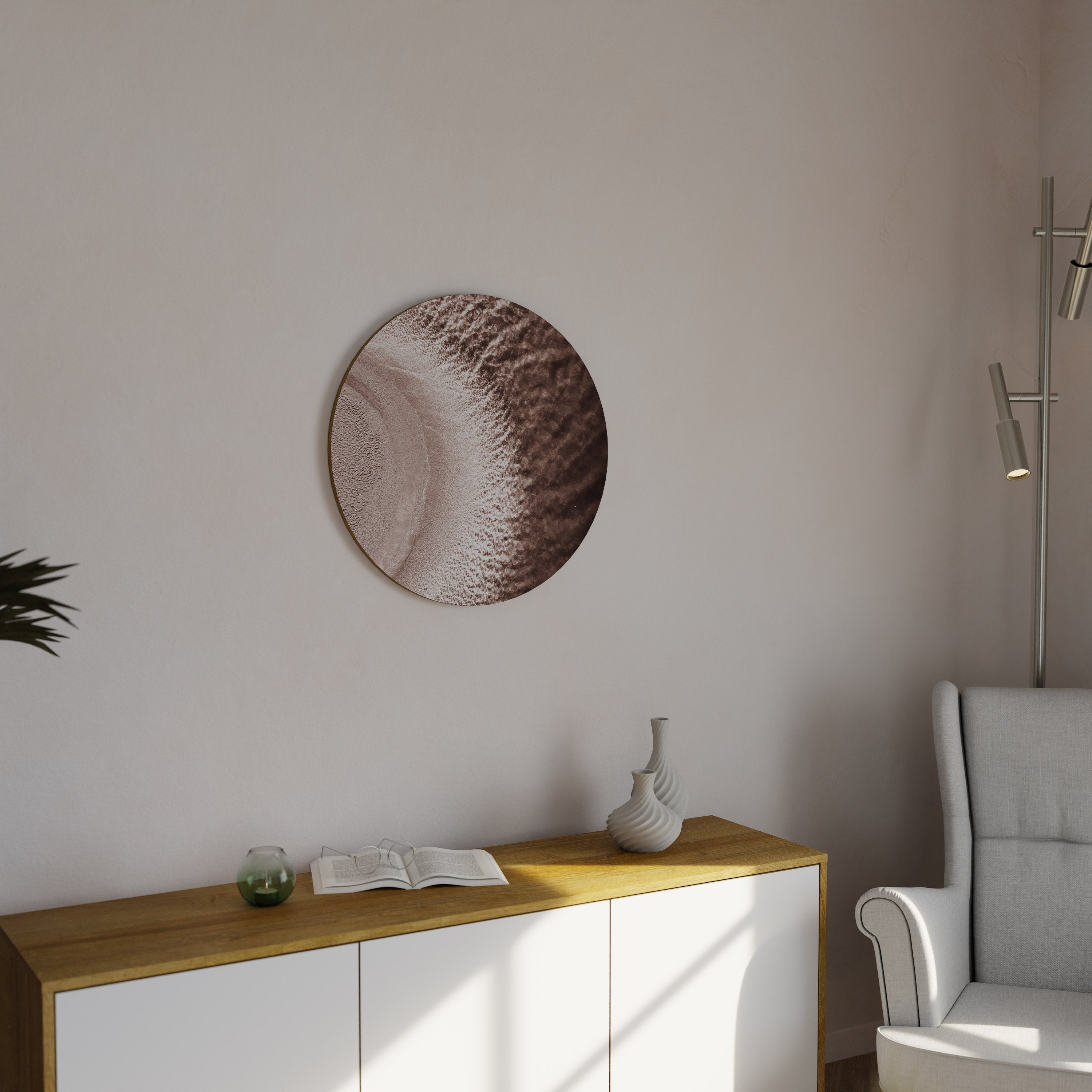 HARMONY IN HUES Runde Wanddekoration Ø 69 cm