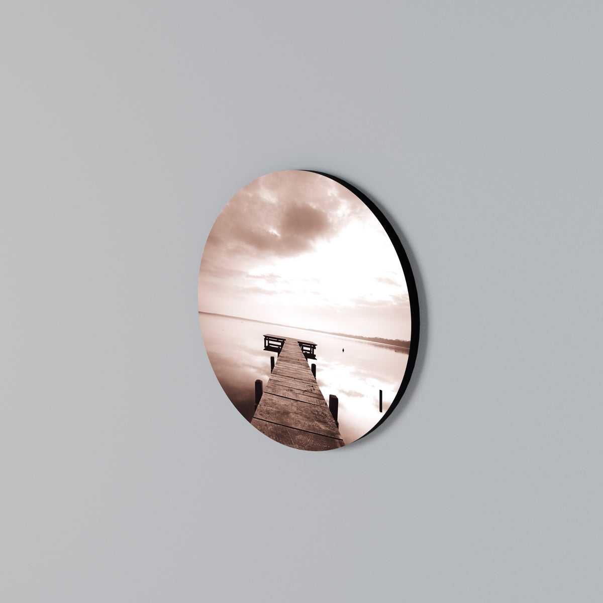 ECHOES OF STILLNESS Rundes Wandbild