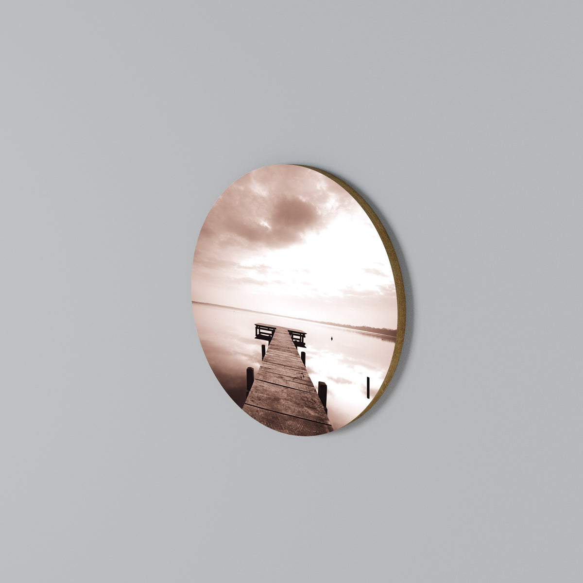 ECHOES OF STILLNESS Rundes Wandbild