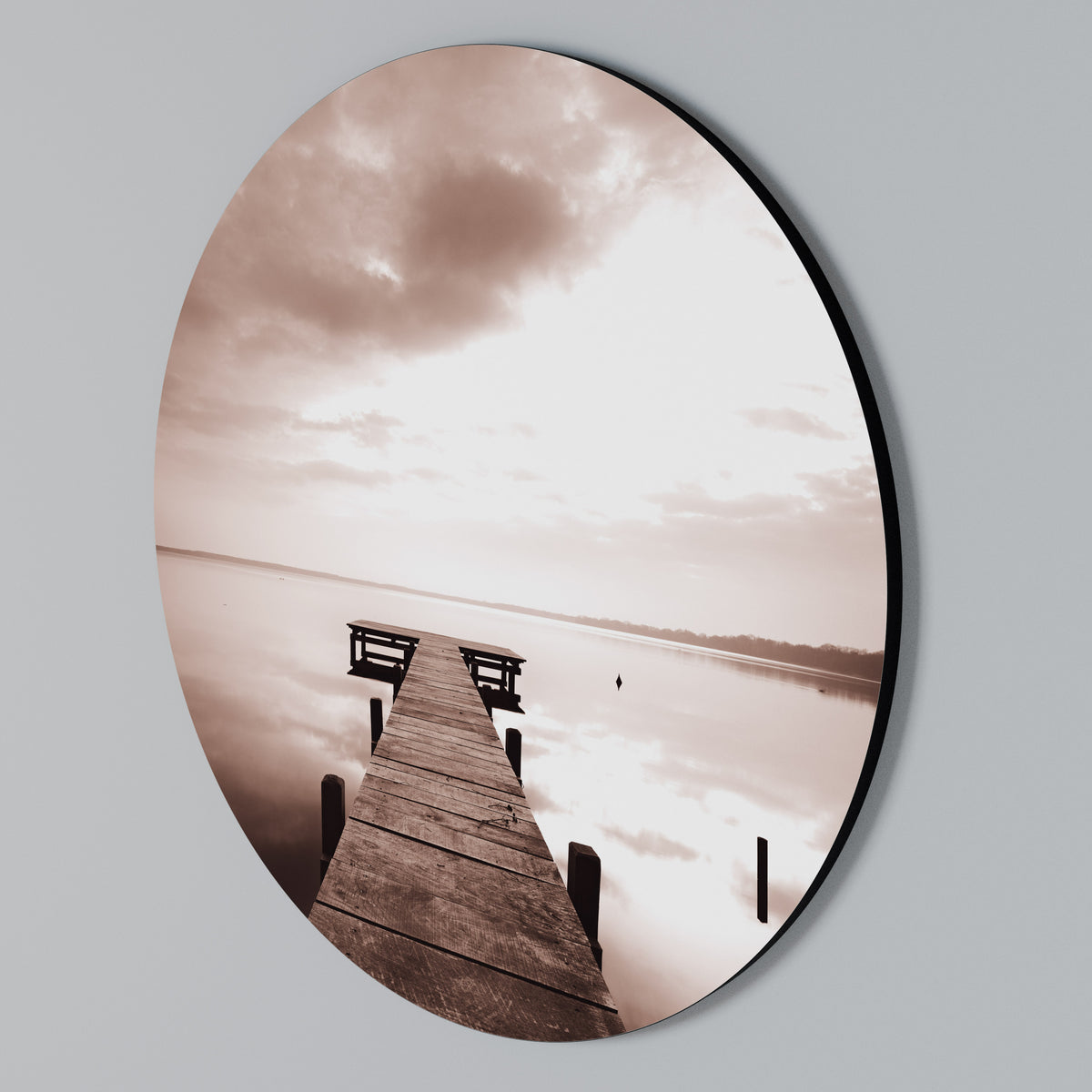 ECHOES OF STILLNESS Rundes Wandbild