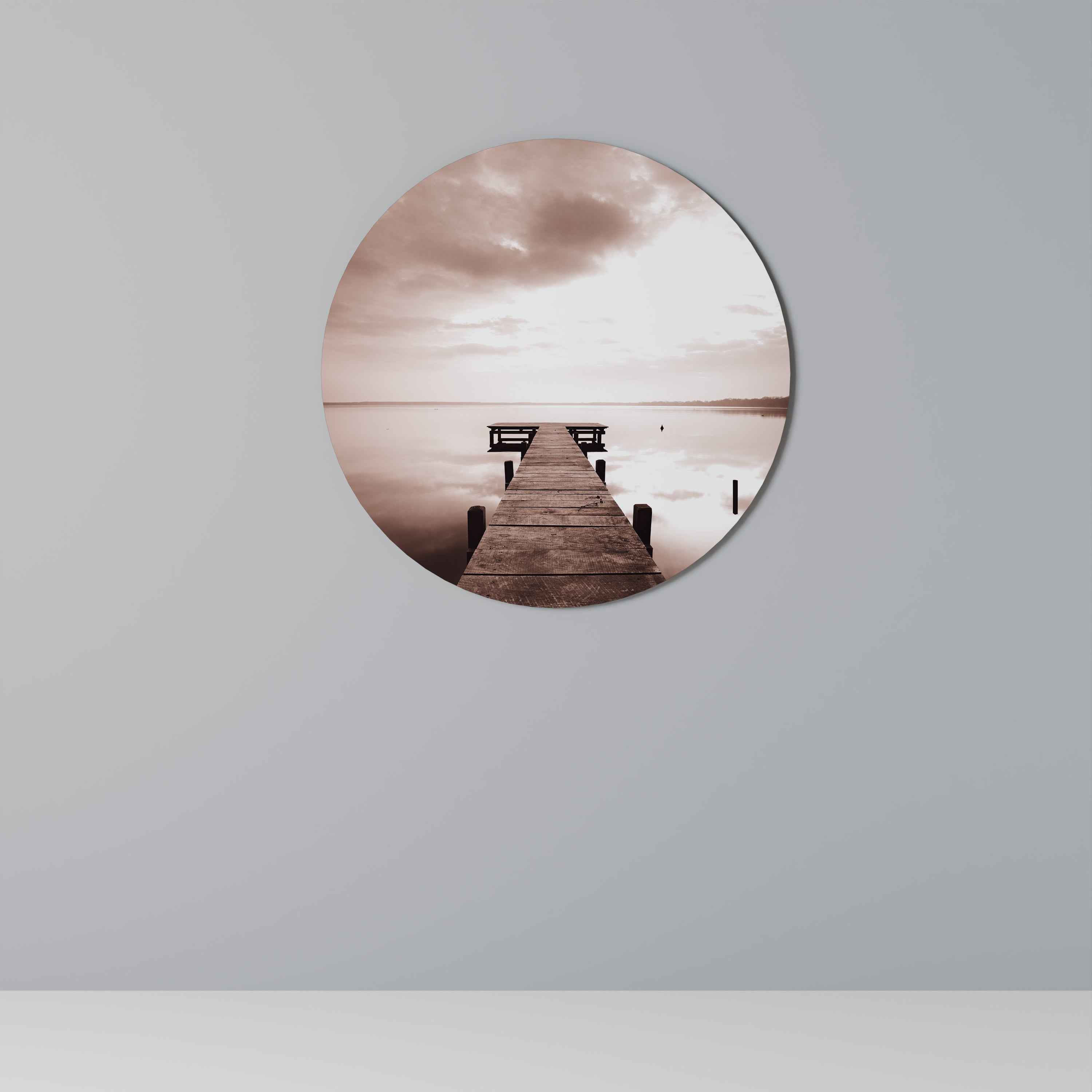 ECHOES OF STILLNESS Runde Wanddekoration Ø 69 cm