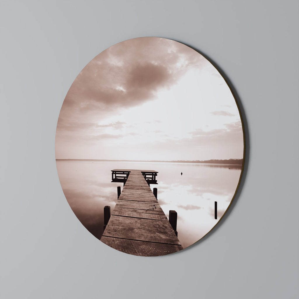 ECHOES OF STILLNESS Round Wall Art