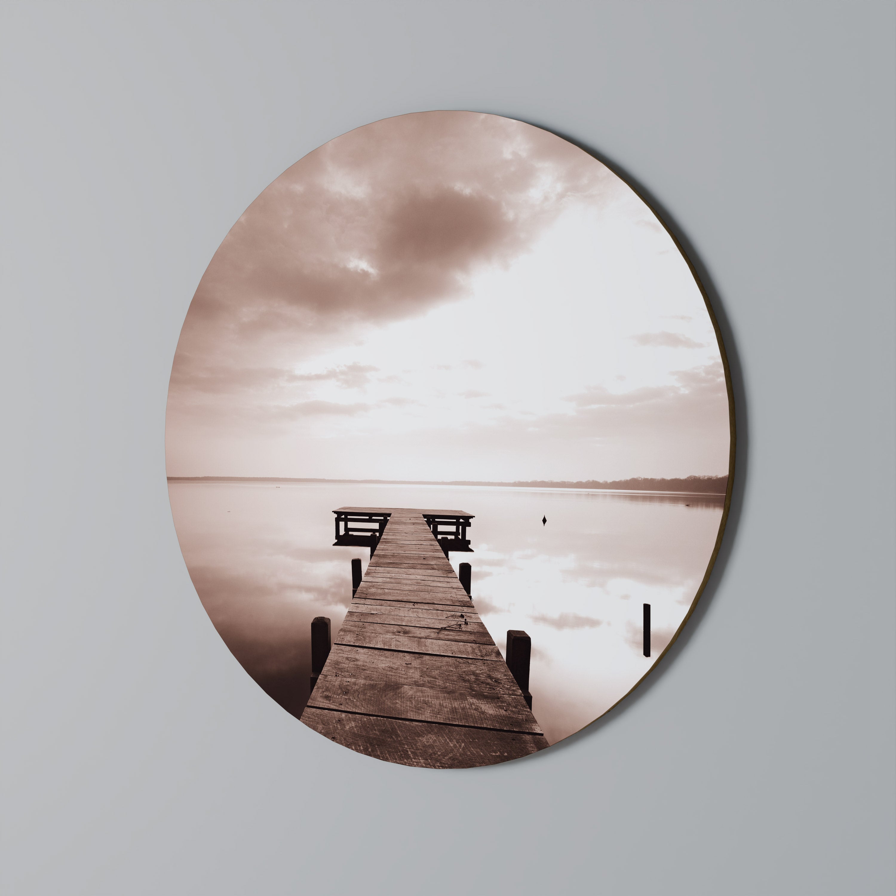 ECHOES OF STILLNESS Runde Wanddekoration Ø 69 cm