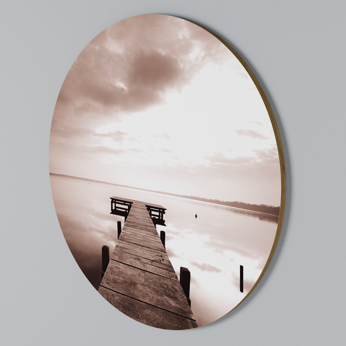 ECHOES OF STILLNESS Rundes Wandbild