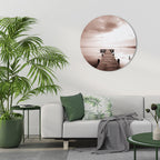 ECHOES OF STILLNESS Round Wall Art