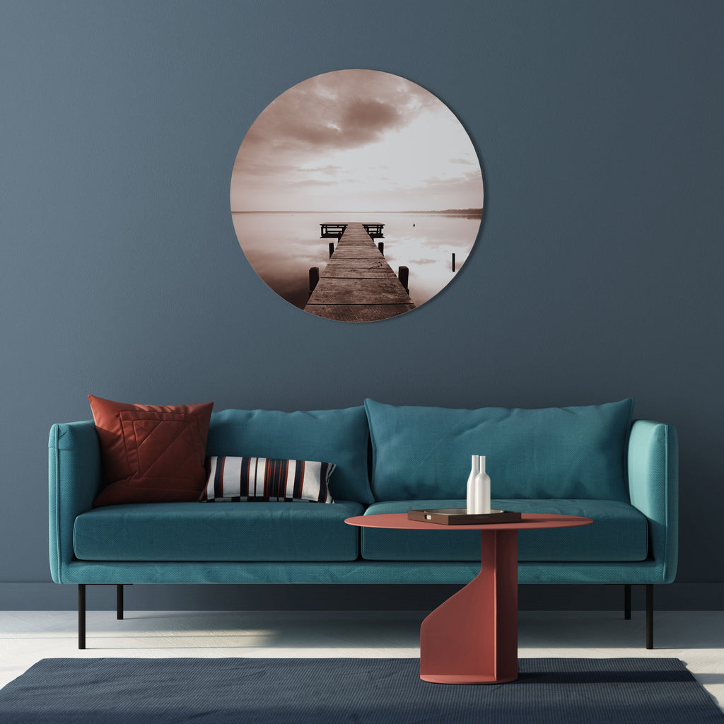 ECHOES OF STILLNESS Round Wall Art