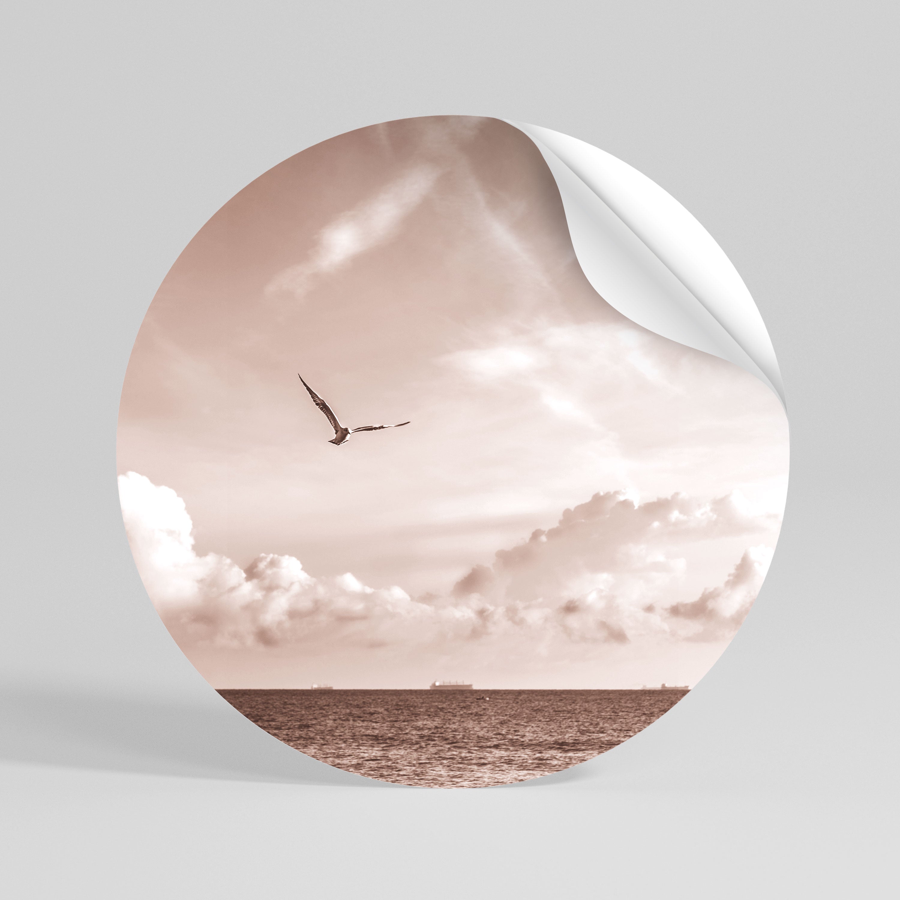 VISTA OF FREEDOM Peel and Stick Round Sticker