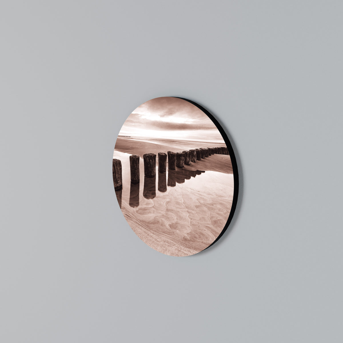 SERENE SHORELINE SEQUENCE Rundes Wandbild