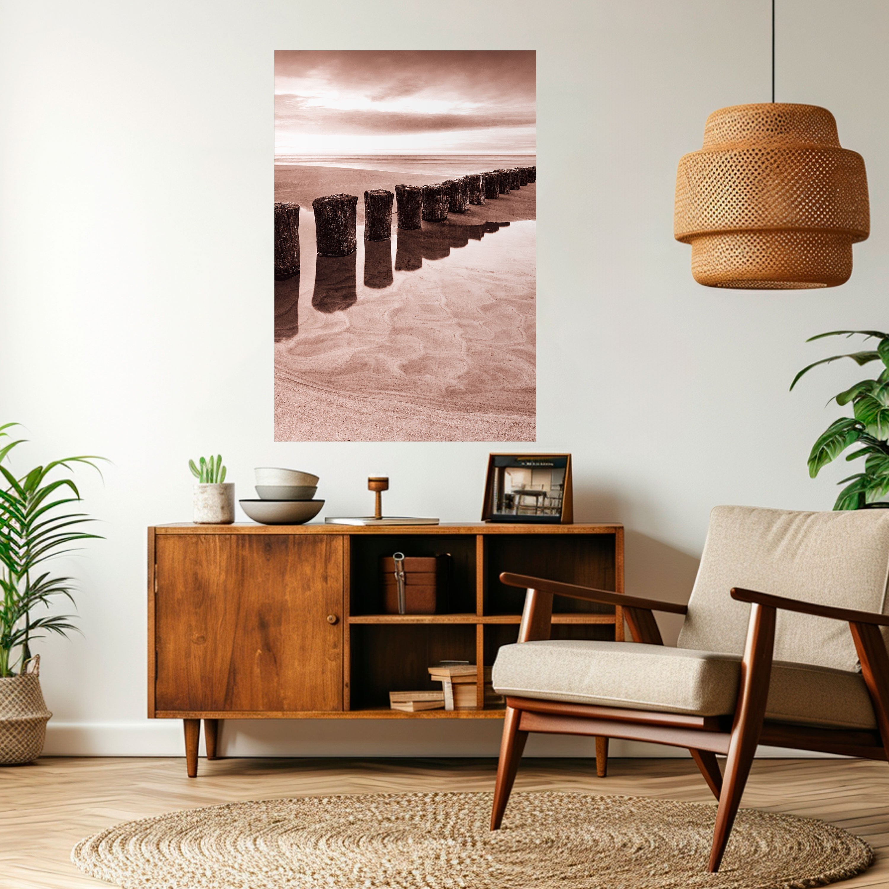 SERENE SHORELINE SEQUENCE Vertikales Poster zum Abziehen und Aufkleben