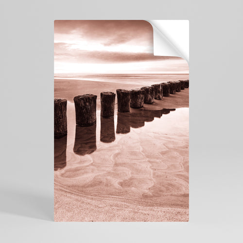 SERENE SHORELINE SEQUENCE Selbstklebendes Poster - Hochformat