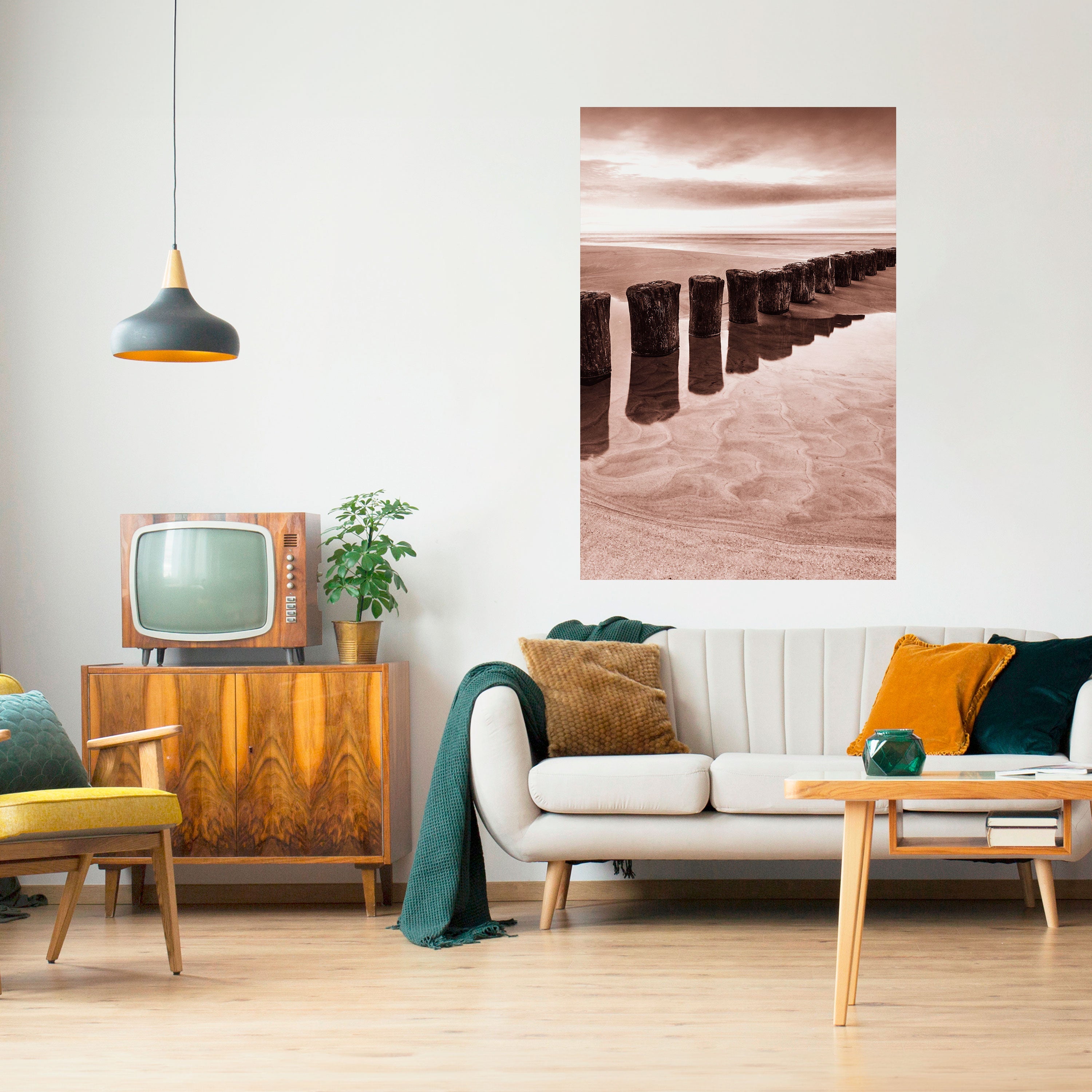 SERENE SHORELINE SEQUENCE Vertikales Poster zum Abziehen und Aufkleben