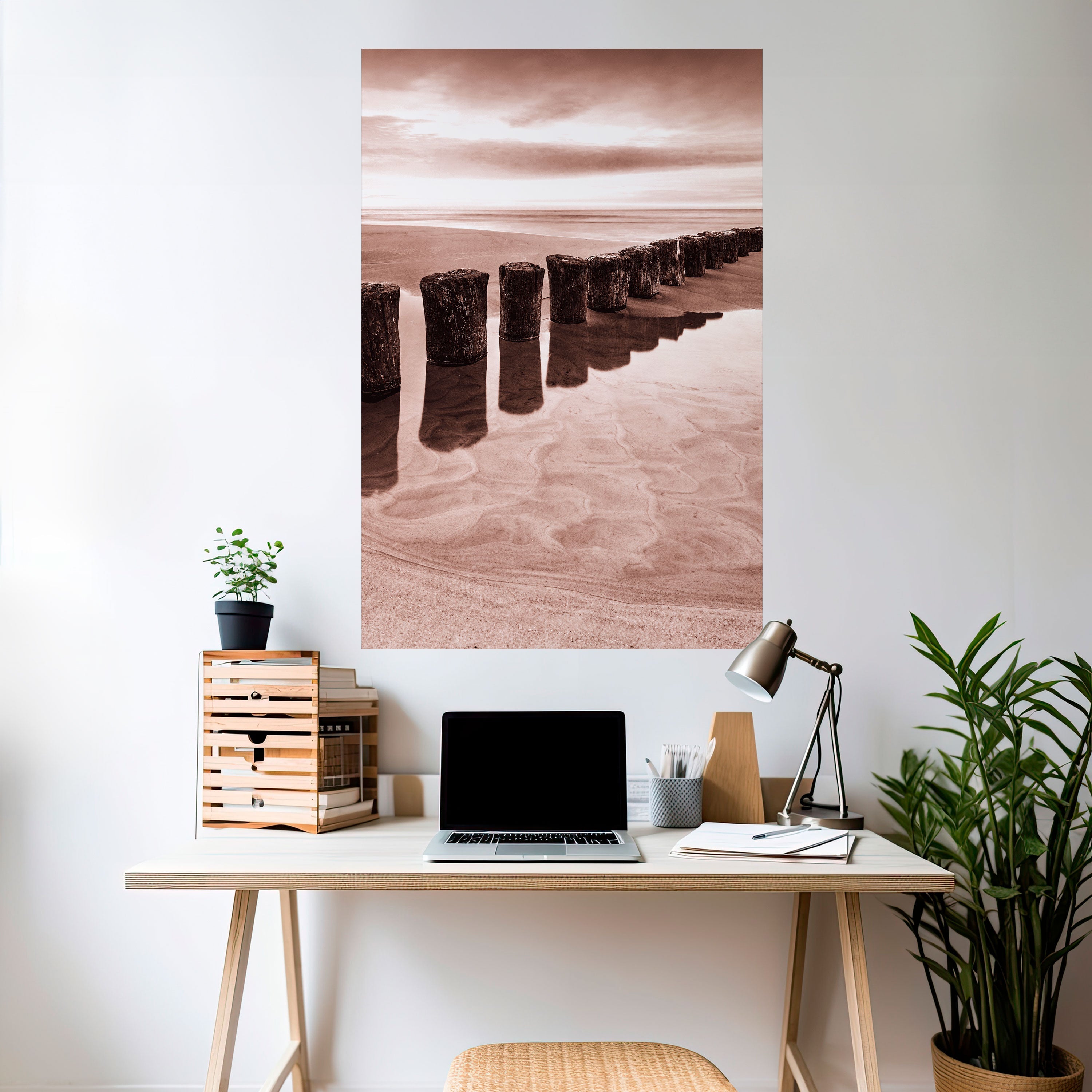 SERENE SHORELINE SEQUENCE Vertikales Poster zum Abziehen und Aufkleben