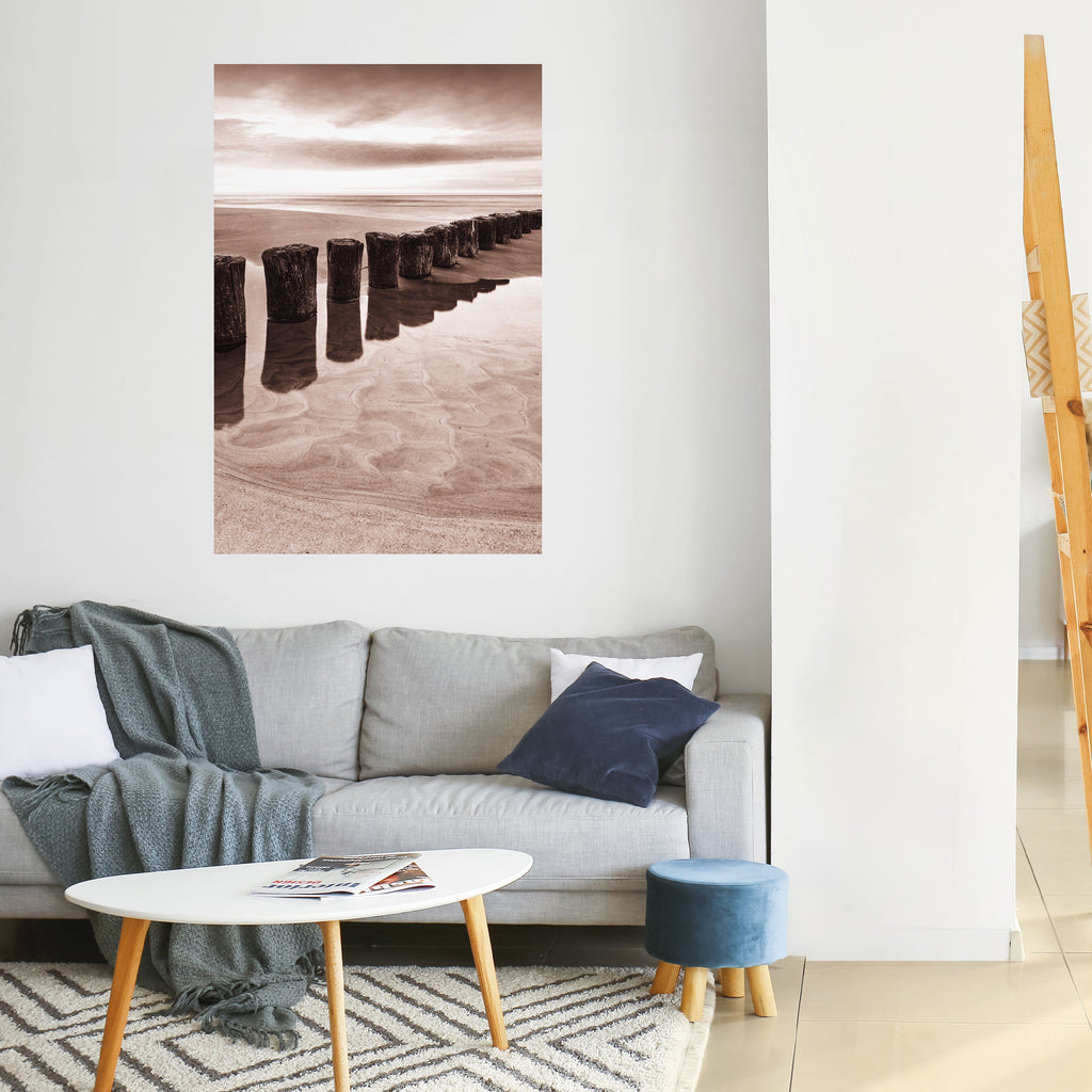 SERENE SHORELINE SEQUENCE Vertikales Poster zum Abziehen und Aufkleben