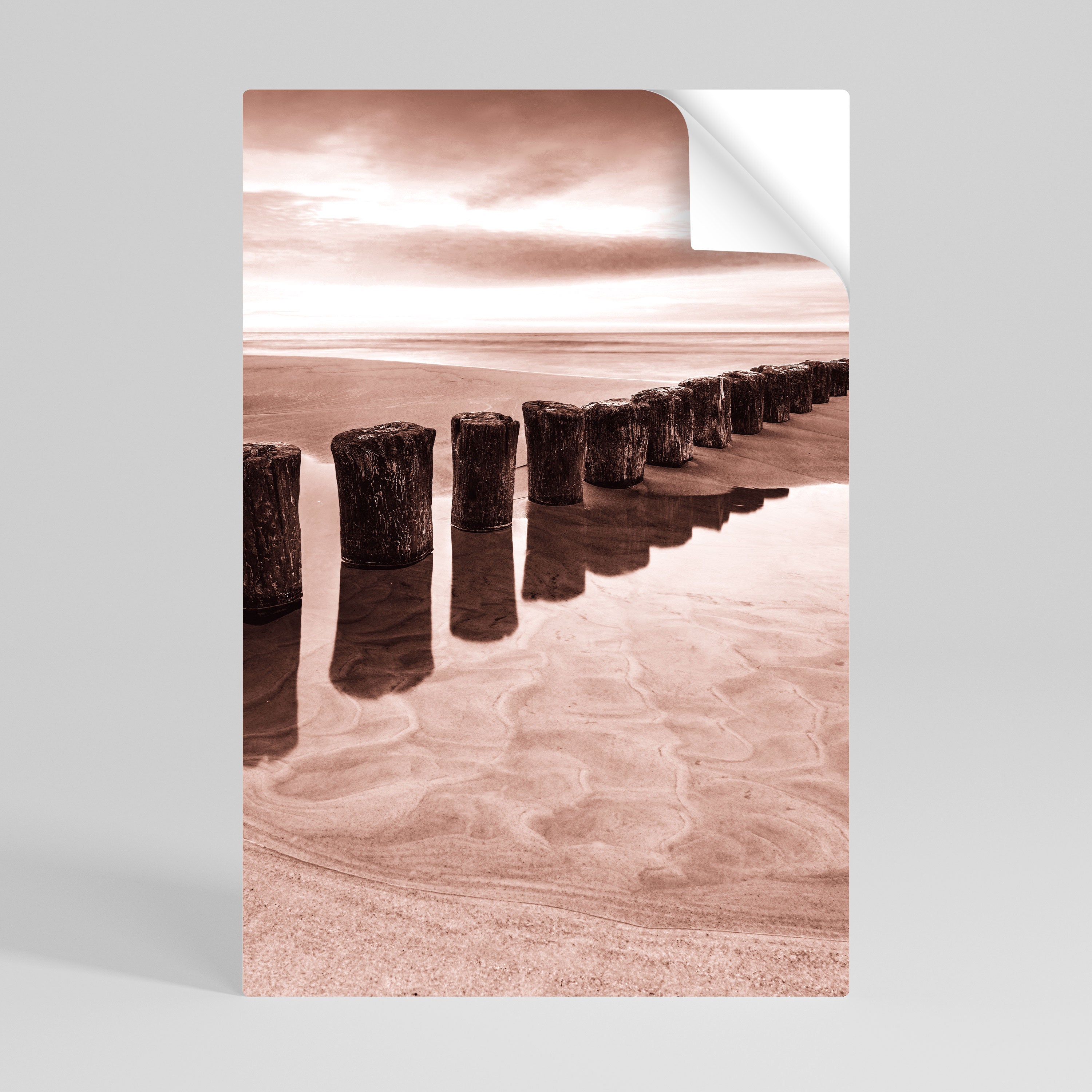 SERENE SHORELINE SEQUENCE Vertikales Poster zum Abziehen und Aufkleben