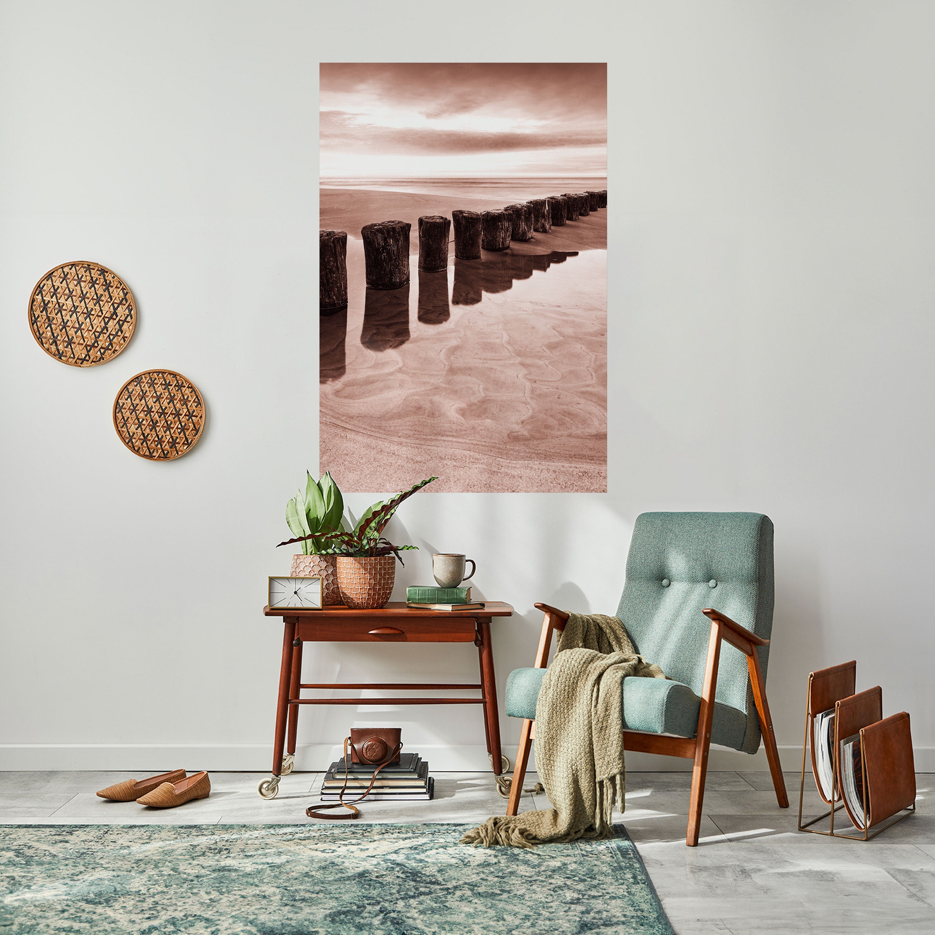 SERENE SHORELINE SEQUENCE Vertikales Poster zum Abziehen und Aufkleben