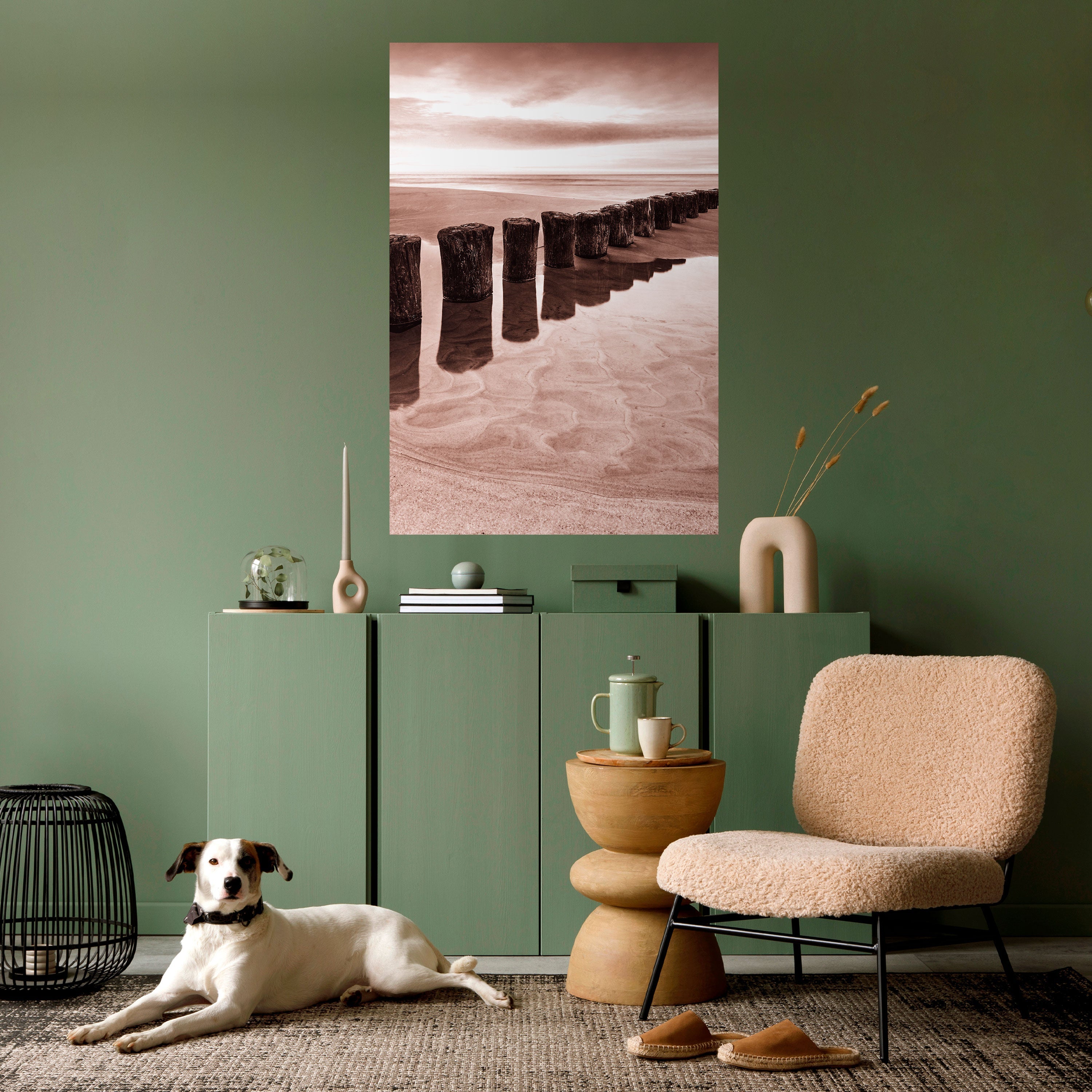 SERENE SHORELINE SEQUENCE Vertikales Poster zum Abziehen und Aufkleben