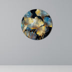 GLIMMERING GINKGO DREAMS Round Wall Art