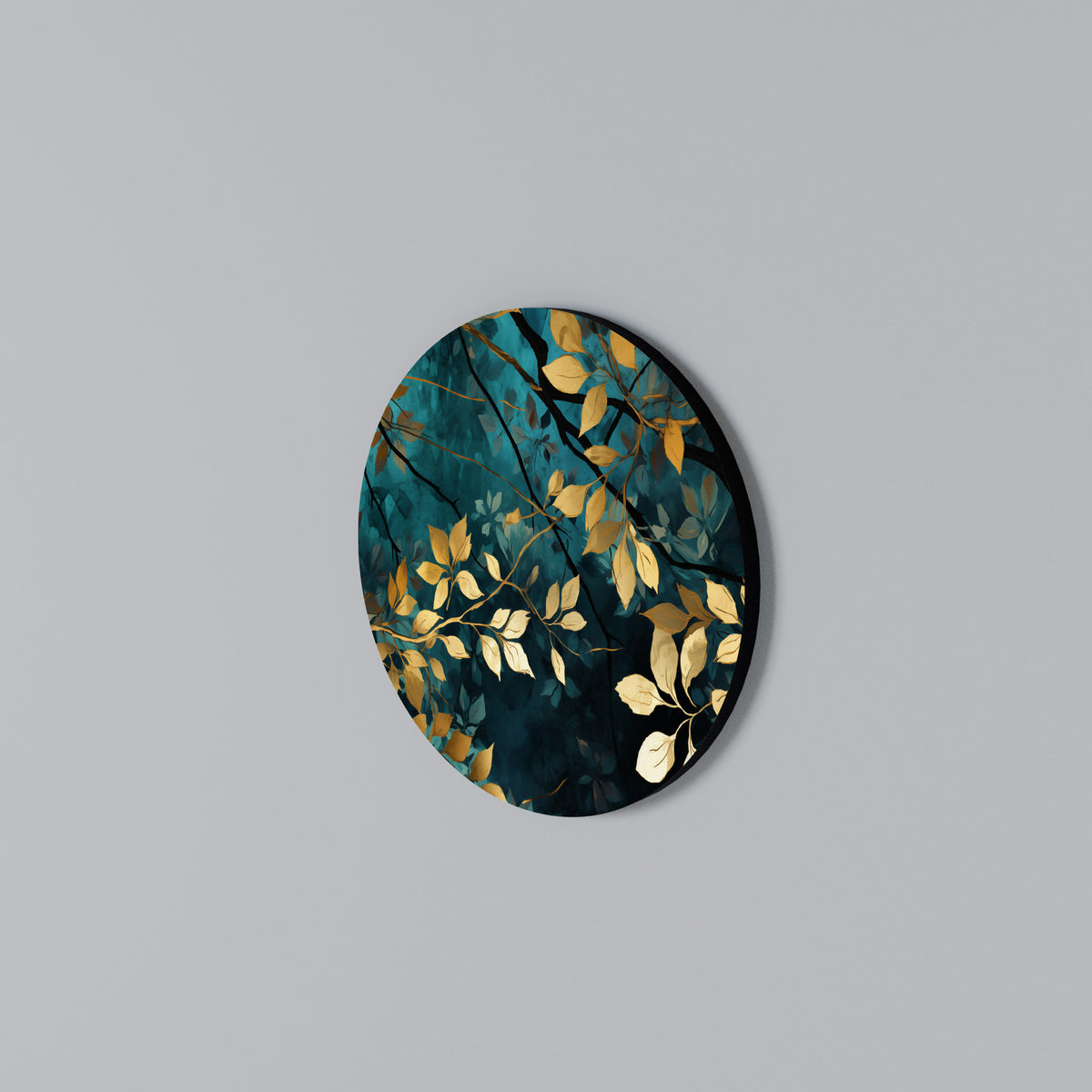 LUSH TURQUOISE Rundes Wandbild