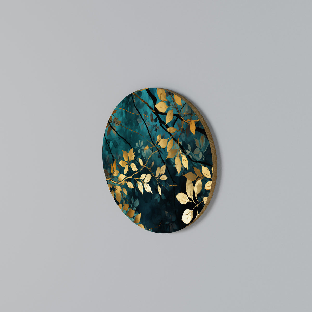LUSH TURQUOISE Rundes Wandbild