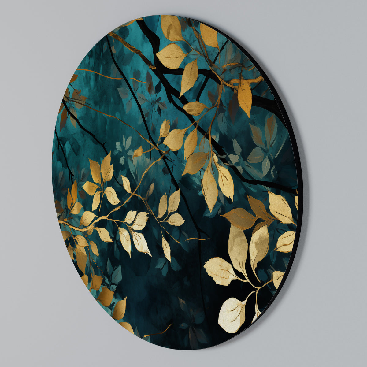 LUSH TURQUOISE Rundes Wandbild