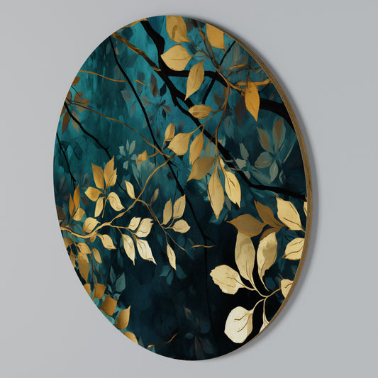 LUSH TURQUOISE Rundes Wandbild