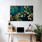 LUSH TURQUOISE Selbstklebendes Horizontal-Poster