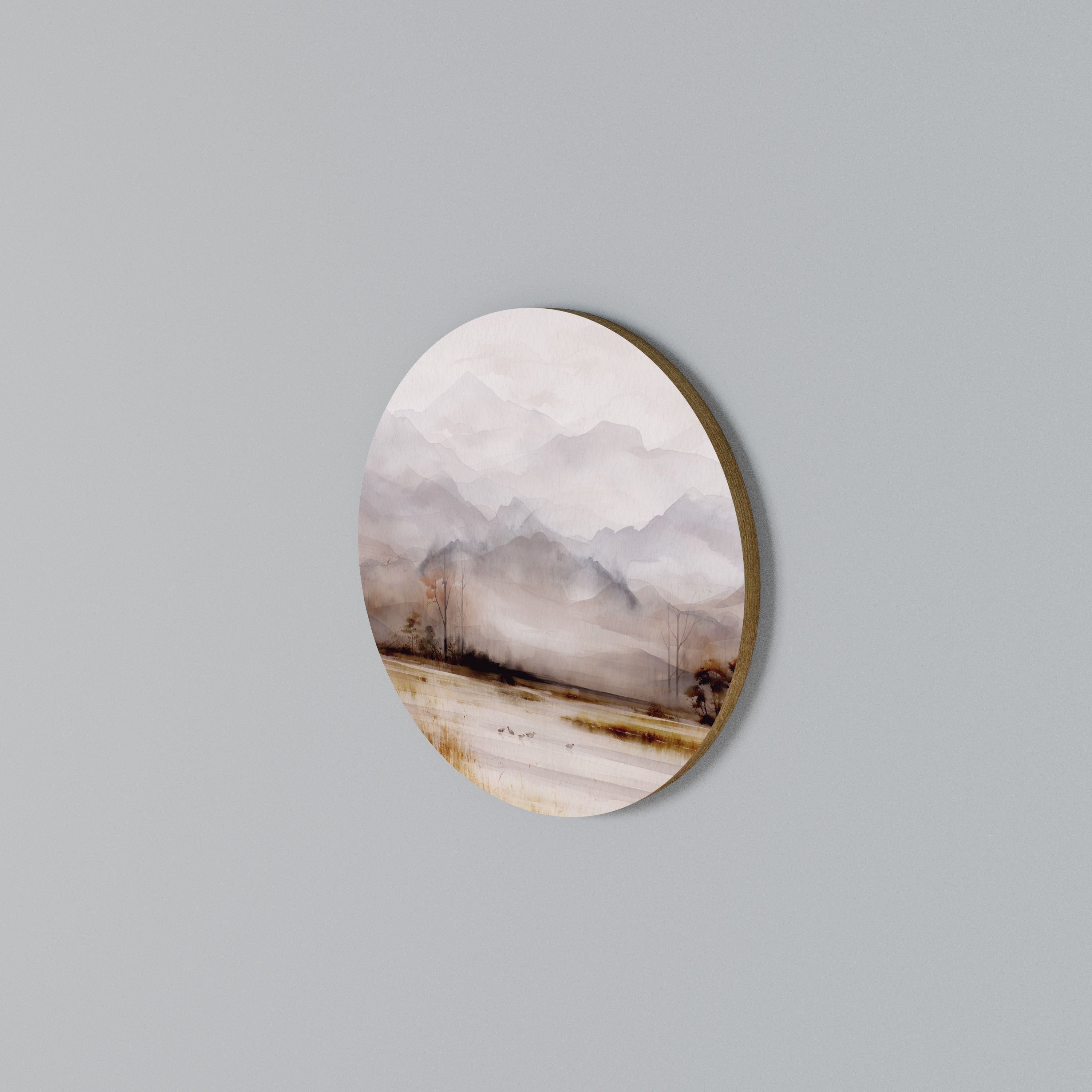 MISTY HORIZONS UNVEILED Round Wall Art