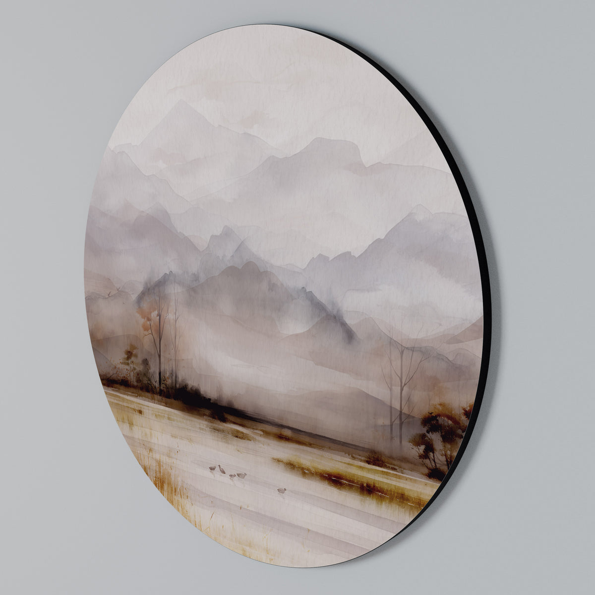 MISTY HORIZONS UNVEILED Rundes Wandbild