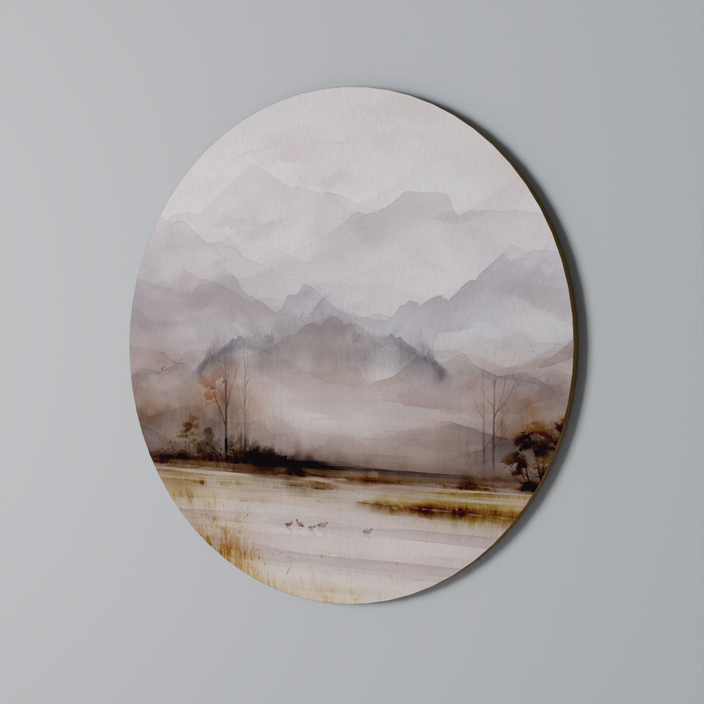 MISTY HORIZONS UNVEILED Runde Wanddekoration Ø 69 cm